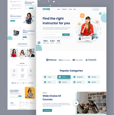 Online Course Landing Page design landing page online course ui