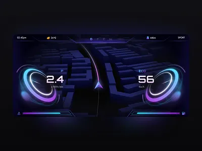 HMI | Dashborad car dashboard hmi night mode