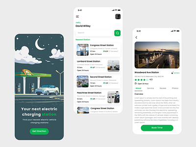 EV Charging Station Finder app app design ev charging station ev charging station finder app ev xcharing station ui ux