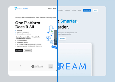 Viostream Before ➡️ After animation before after comparison redesign ui ux webdesign