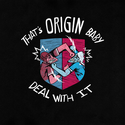 That's Origin Baby, Deal With It australia design football graphic design illustration lettering nrl nsw stateoforigin texture typography