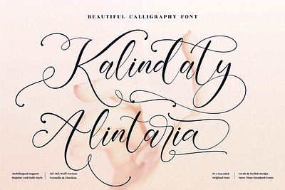 Kalindaty Alintaria - Beautiful Script Font 3d animation app branding design graphic design icon illustration logo motion graphics typography ui ux vector