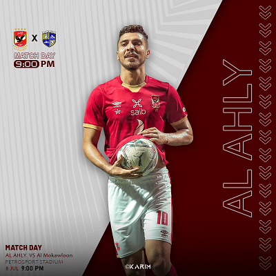 ALAHLY VS MAKOWLOON MATCH DAY DESIGN graphic design