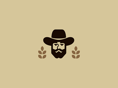 The Tiller Montana beard branding farm farmer farming handcrafted hat illustration logo logotype lumberjack mascot modern pattern wheat