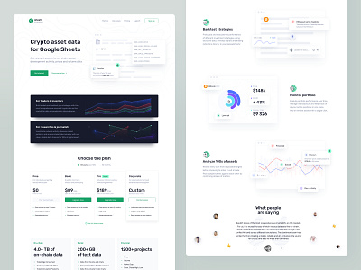 Crypto Landing Page analytics app bitcoin business crypto cryptocurrency design page product web website