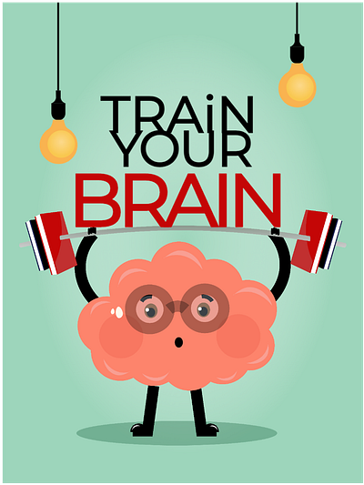 Train Your Brain app design appypie behance brain branding design graphic illustration illustrator muscles tranning