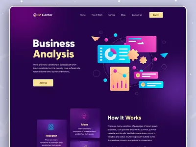 Business analyst landing page agency analysis business business analysis colorful data data analysis growth home page illustration landing page landing page concept minimal uiux web ui website website conecpt website design