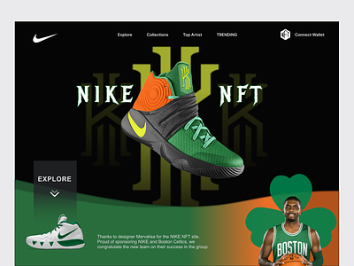 Nike NFT Website boston branding ecommerce followme footwear homepage illustration jordan kicks landing page landing page design nft nike nike air nike running nike shoes sneakers ui ux website