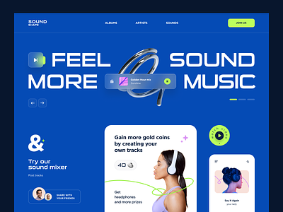 Sound Shape Website design interface product service startup ui ux web website