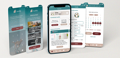 Buddy - Dog Walking App design product ux
