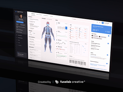 Medical Dashboard UI 3d animation body scan dailyui dashboard design designer digital agency graphic design illustration interaction interface medical dashboard minimal motion graphics ui user interface