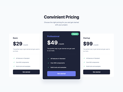 Pricing Plans Section - Webpixels Components bootstrap business components marketing plans pricing saas subscription template ui website