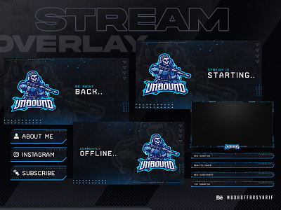 Call of Duty Twitch Stream Overlay design esport graphic design stream branding stream design stream interface stream overlay twitch overlay