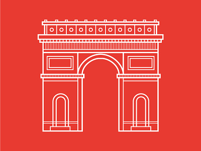 Arc of Triumph, Paris architecture branding building creative design europe flat design france french graphic design illustration illustrator lineart logo outline paris tourism travel triumph vector