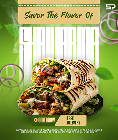 SHAWARMA POSTER DESIGN design fast food graphic graphic design poster poster design shawamra design shawar shawarma social media podt