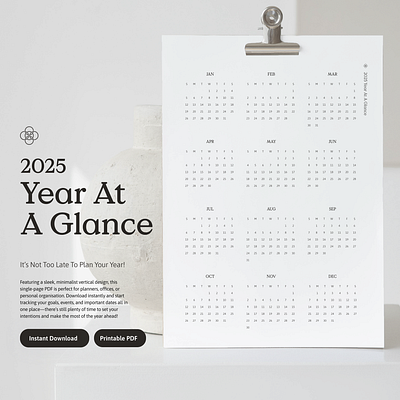 Satori - 2025 Year At A Glance instant download