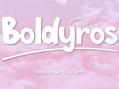 Boldyros - Fun Display Sans Serif bold font branding cartoon font casual font comic font display font font friendly font fun font handdrawn font informal font modern organic font playful font quirky font rounded font sans serif font typeface typography whimsical font