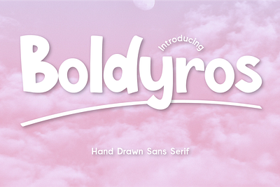 Boldyros - Fun Display Sans Serif bold font branding cartoon font casual font comic font display font font friendly font fun font handdrawn font informal font modern organic font playful font quirky font rounded font sans serif font typeface typography whimsical font