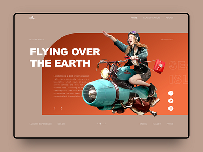 Flying over the earth sketch
