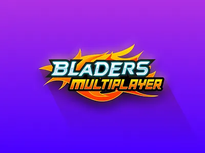 Bladers online multiplayer game Logo in Neumorphic 2D background 2d battle blue branding figma fire flame game graphic design illustration logo multiplayer neomorphic neumorphism online orange sticker ui vector yellow