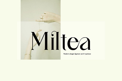 Miltea Ligature Serif Typeface beauty classic design display elegant fashion font fonts handwritten italic ligature logo luxury minimalist modern sans serif serif style stylish tpeface