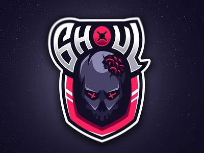 GHOUL GAMING LOGO branding design esport esportlogo ghoul illustration illustrator logo logo design mascot logo skull twitch