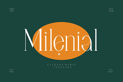 Milenial Serif Typeface beauty classic display fashion font fonts graphic lettering logo lowercase luxury movie regular sans serif serif text typeface uppercase vintage wedding