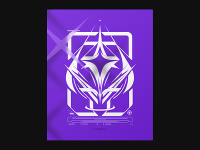 Abdication anime arknights crest cyberpunk emblem evangelion girls frontline logo mecha metal poster purple vtuber