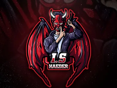 I.S HAEDER branding design devil esport esportlogo illustration illustrator logo logo design mascot logo samurai