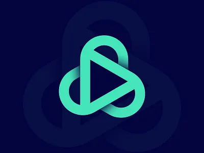 play - playful logomark 3d logo app icon branding colorful concept for sale gradient identity logo mark media logo play icon play logo playful logo typography unused video logo