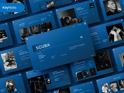 Scuba Multipurpose Template clean colorful company corporate google slides keynote modern multipurpose multipurpose template photography pitch deck portfolio powerpoint presentation studio template unique web design web development website