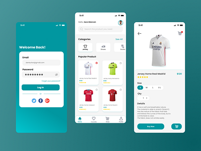 Sportsku App mobile design sports ui
