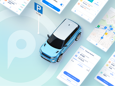 RuParking mobile app mobile design parking payment system product design ui ux