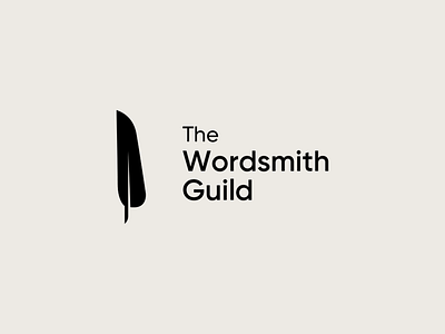 Wordsmith Guild branding craft guild illustration logo mark mascot modern quill wordsmith writer