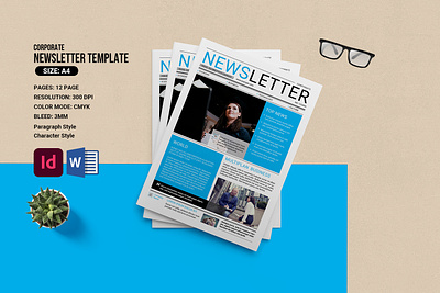 Newsletter Template brochure business newsletter company news company newsletter corporate newsletter layout newsletter template