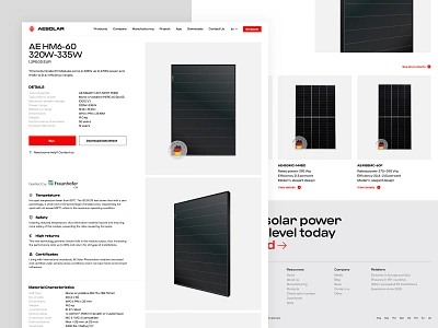 Product page for AE Solar German Renewable energy company basov eco ecommerce efficient solar panel energy company energy industry european german high quality products power product product page renewable energy company save the world shop solar solar energy solar panel store world