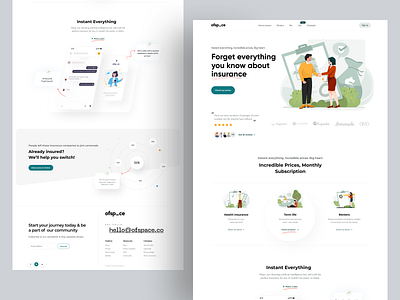 Fin-tech Web I Ofspace finance financial fintech fintech industry fintech web illustration insurance landing page insurance service landing page money ofspace agency ui uiux user interface ux design web web design web ui website design