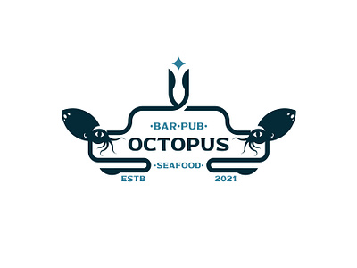 OCTOPUS branding design illustration inspiration logo minimalism octopus silhouette squid vector