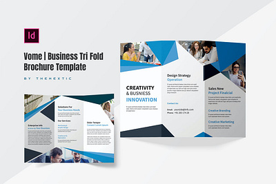 Vome | Business Tri Fold Brochure Template By Websroad advertising brochure business consultancy corporate cover fashion flyer magazine media modern multipurpose template trifold