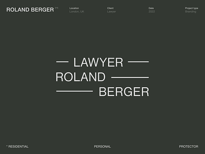 Roland Berger® / Branding advocate brand design brand identity branding business card clean colors design graphic design law firm lawyer logo logomark logotype poster resident shot of the day solicitor stationary vector