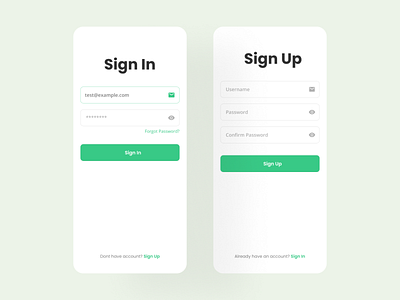 Sign In & Sign Up Form form login ui ux