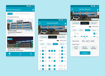 Hospital bed booking adobe xd bed book design hospital ui