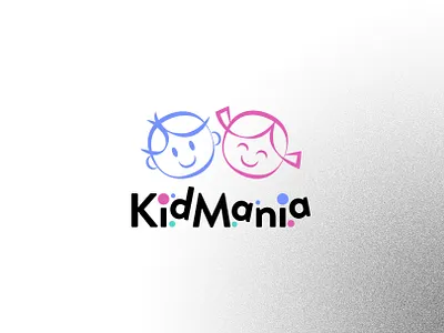 KidMania Online Shop accessories brand carnival costume faces illustration kid kids logo logo design outfit outline shop