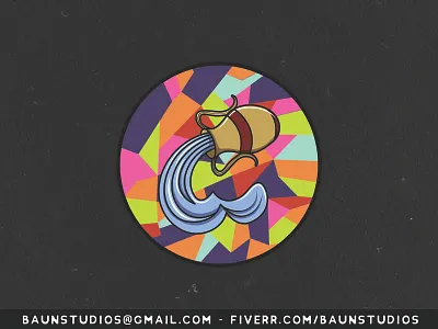 Zodiac: Aquarius adobe illustrator aquarius cartoon design illustration logo logo design logodesign vector zodiac