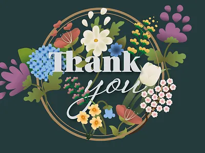 Thank you card face design illustration learning vector