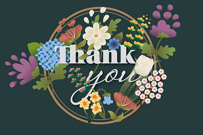 Thank you card face design illustration learning vector