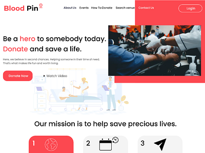 Blood Pin design icon illustration logo typography ui website