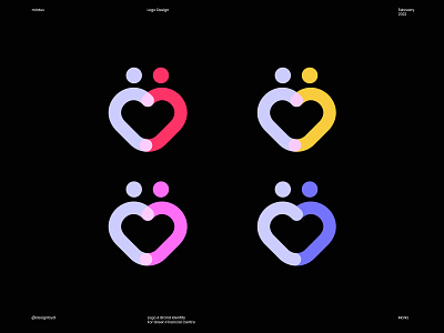 Social media app logo / crypto dating app brand identity branding colors community concepts connect crypto exploration graphicdesign heart icon identity logo logos love metaverse minimal