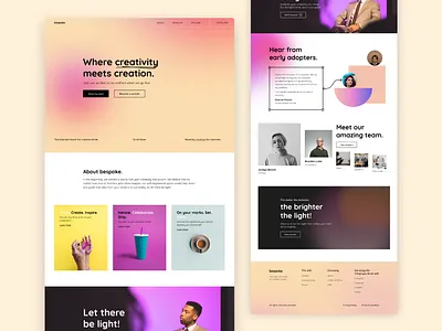 bespoke's Landing Page UI case study design figma gradient landing page minimsl typography ui uiux ux ux copy website