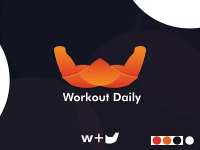 Fitness logo, W letter logo, Modern logo 2d branding business company corporate creative design dribble flat graphic design gym ideas illustration logo logo design minimal modern unique vector workout
